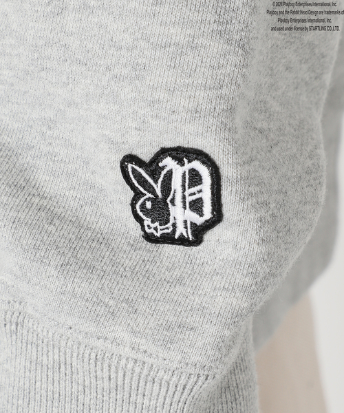 PLAYBOY（プレイボーイ）の「【PLAYBOY / プレイボーイ】別注 P.B Sports Club プリントスウェット（スウェット・メンズ・ブラック/グレー・MEDIUM/LARGE）」の15枚目の写真
