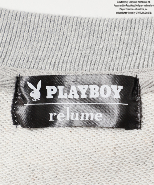PLAYBOY（プレイボーイ）の「【PLAYBOY / プレイボーイ】別注 P.B Sports Club プリントスウェット（スウェット・メンズ・ブラック/グレー・MEDIUM/LARGE）」の10枚目の写真
