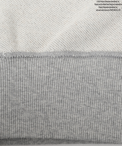 PLAYBOY（プレイボーイ）の「【PLAYBOY / プレイボーイ】別注 P.B Sports Club プリントスウェット（スウェット・メンズ・ブラック/グレー・MEDIUM/LARGE）」の8枚目の写真