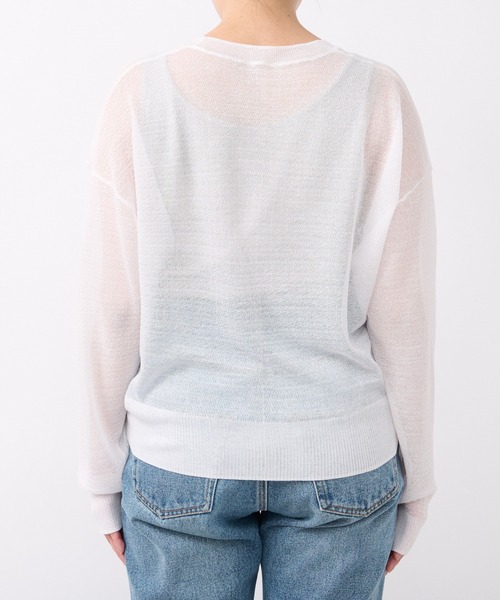 RIVE DROITE(リヴドロワ)の「シアークレープニット(ニット/セーター・レディース・サックスブルー/オフホワイト/グレー・FREE)」の21枚目の写真