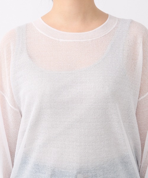 RIVE DROITE(リヴドロワ)の「シアークレープニット(ニット/セーター・レディース・サックスブルー/オフホワイト/グレー・FREE)」の15枚目の写真