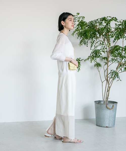 RIVE DROITE(リヴドロワ)の「シアークレープニット(ニット/セーター・レディース・サックスブルー/オフホワイト/グレー・FREE)」の16枚目の写真