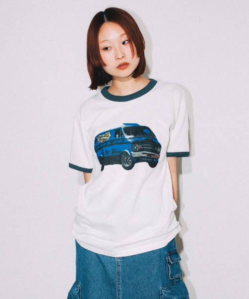 BEAMS T（ビームスティー）の「GOOD ROCK SPEED × BEAMS / 別注 BEASTIE BOYS RINGER CAR Tシャツ（Tシャツ/カットソー・メンズ・ホワイト・S/XL/L/M）」の18枚目の写真