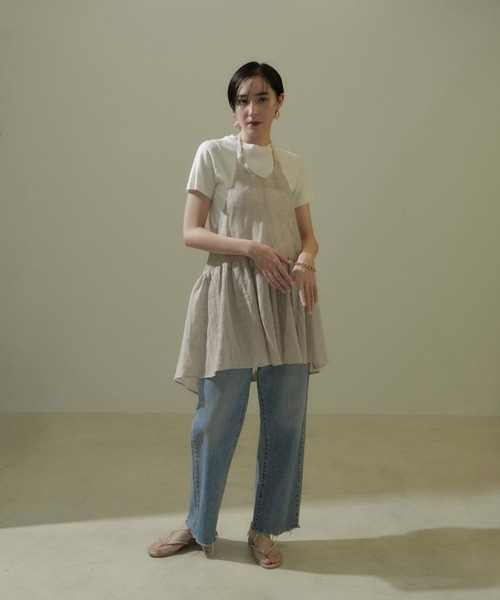 DELIY｜LINEN LENO WEAVE APRON スピックアンドスパン SALON adam et rope'（サロン アダム エ ロペ）の「【DELIY