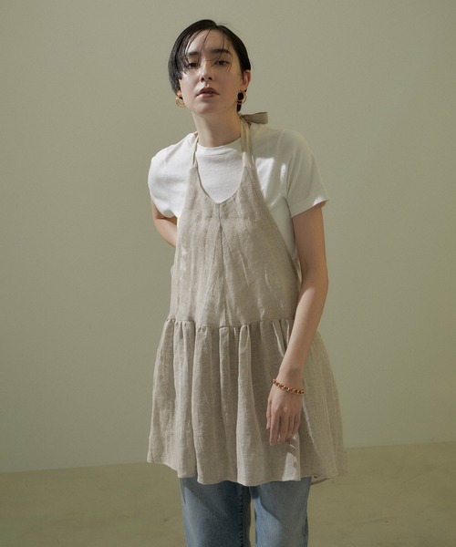 トップス DELIY LINEN LENO WEAVE APRON SALON adam et rope'（サロン アダム エ ロペ）の「【DELIY