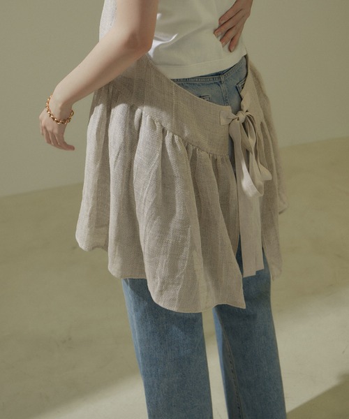トップス DELIY LINEN LENO WEAVE APRON Other brands DELIY LINEN LENO WEAVE APRON Linen CML DLY