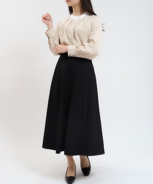 TRUDEA(トルディア)の「配色アシメネックブラウス(シャツ/ブラウス・レディース・ホワイト/ベージュ・MEDIUM)」の11枚目の写真