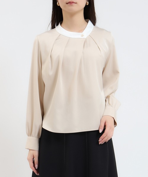 TRUDEA(トルディア)の「配色アシメネックブラウス(シャツ/ブラウス・レディース・ホワイト/ベージュ・MEDIUM)」の22枚目の写真