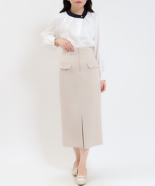 TRUDEA(トルディア)の「配色アシメネックブラウス(シャツ/ブラウス・レディース・ホワイト/ベージュ・MEDIUM)」の18枚目の写真