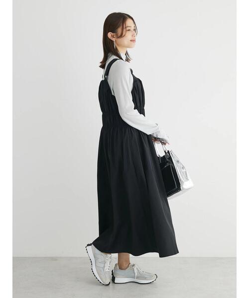 Sugar spoon（シュガースプーン）の「・SUGAR　SPOON　シャーリングジャンスカ（ワンピース・レディース・ライトカーキ/ブラック/チャコールグレー・FREE）」の8枚目の写真