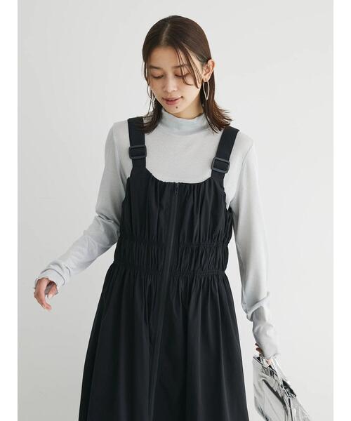 Sugar spoon（シュガースプーン）の「・SUGAR　SPOON　シャーリングジャンスカ（ワンピース・レディース・ライトカーキ/ブラック/チャコールグレー・FREE）」の10枚目の写真