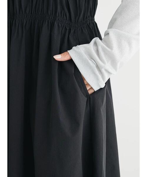 Sugar spoon（シュガースプーン）の「・SUGAR　SPOON　シャーリングジャンスカ（ワンピース・レディース・ライトカーキ/ブラック/チャコールグレー・FREE）」の15枚目の写真