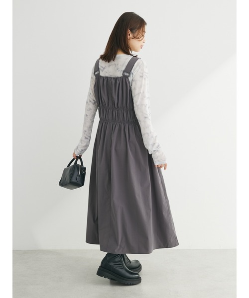 Sugar spoon（シュガースプーン）の「・SUGAR　SPOON　シャーリングジャンスカ（ワンピース・レディース・ライトカーキ/ブラック/チャコールグレー・FREE）」の19枚目の写真
