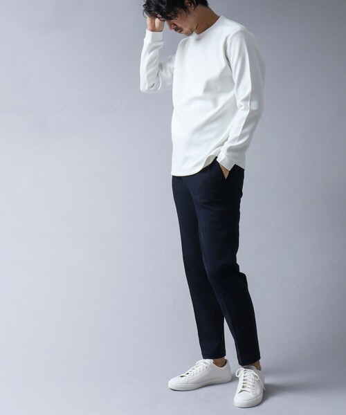 NOLLEY'S goodman（ノーリーズグッドマン）の「【ACTIVE SECT】《限定展開 / 吸水速乾 / 接触冷感》ダブルジャージ ストレッチイージーパンツ（その他パンツ・メンズ・ダークネイビー/ブラック/ライトグレー・L/XL/S/M）」の4枚目の写真