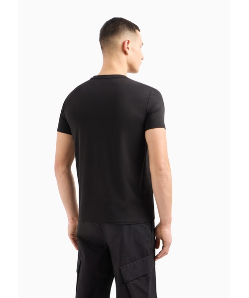 ARMANI EXCHANGE（アルマーニエクスチェンジ）の「【A|X アルマーニ エクスチェンジ】グラフィックデザイン 半袖クルーネックTシャツ/SLIM（Tシャツ/カットソー・メンズ・ホワイト/ブラック・LARGE/MEDIUM/SMALL/X-LARGE/X-SMALL/XX-LARGE）」の6枚目の写真