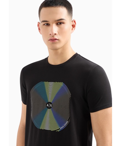 ARMANI EXCHANGE（アルマーニエクスチェンジ）の「【A|X アルマーニ エクスチェンジ】グラフィックデザイン 半袖クルーネックTシャツ/SLIM（Tシャツ/カットソー・メンズ・ホワイト/ブラック・LARGE/MEDIUM/SMALL/X-LARGE/X-SMALL/XX-LARGE）」の10枚目の写真