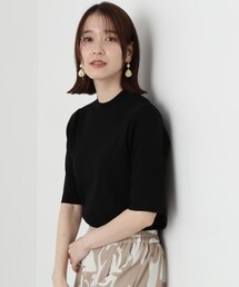N.（N. Natural Beauty Basic） | ◆総針ボトルネック５分袖ニット(ニット/セーター)
