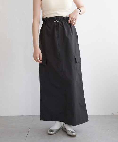 VENCEEXCHANGE（ヴァンスエクスチェンジ）の「ベネシャンギャザースカート（スカート・レディース・グリーン系その他/オフホワイト/グレー/チャコールグレー/ブラック・FREE）」の6枚目の写真