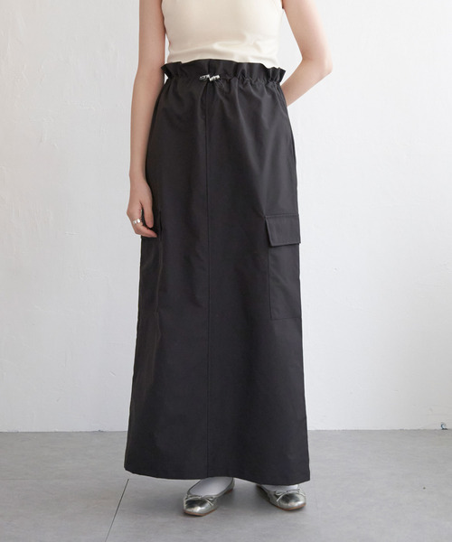 VENCEEXCHANGE（ヴァンスエクスチェンジ）の「ベネシャンギャザースカート（スカート・レディース・グリーン系その他/オフホワイト/グレー/チャコールグレー/ブラック・FREE）」の7枚目の写真