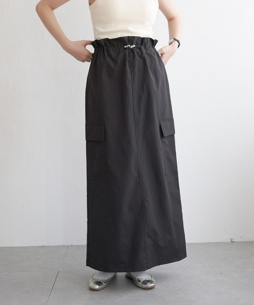 VENCEEXCHANGE（ヴァンスエクスチェンジ）の「ベネシャンギャザースカート（スカート・レディース・グリーン系その他/オフホワイト/グレー/チャコールグレー/ブラック・FREE）」の8枚目の写真