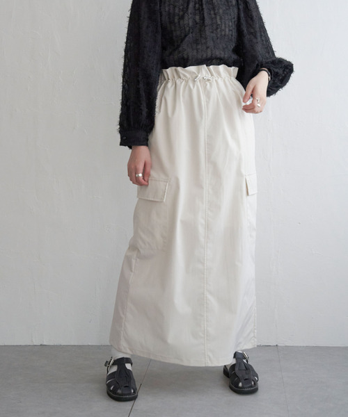 VENCEEXCHANGE（ヴァンスエクスチェンジ）の「ベネシャンギャザースカート（スカート・レディース・グリーン系その他/オフホワイト/グレー/チャコールグレー/ブラック・FREE）」の13枚目の写真