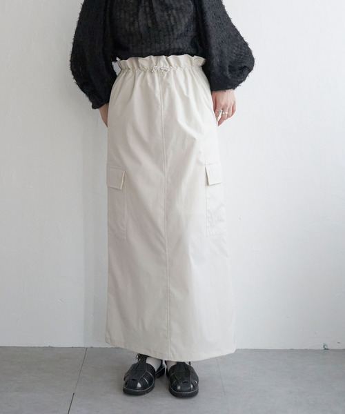 VENCEEXCHANGE（ヴァンスエクスチェンジ）の「ベネシャンギャザースカート（スカート・レディース・グリーン系その他/オフホワイト/グレー/チャコールグレー/ブラック・FREE）」の14枚目の写真