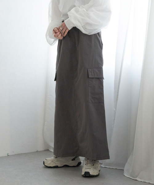 VENCEEXCHANGE（ヴァンスエクスチェンジ）の「ベネシャンギャザースカート（スカート・レディース・グリーン系その他/オフホワイト/グレー/チャコールグレー/ブラック・FREE）」の17枚目の写真