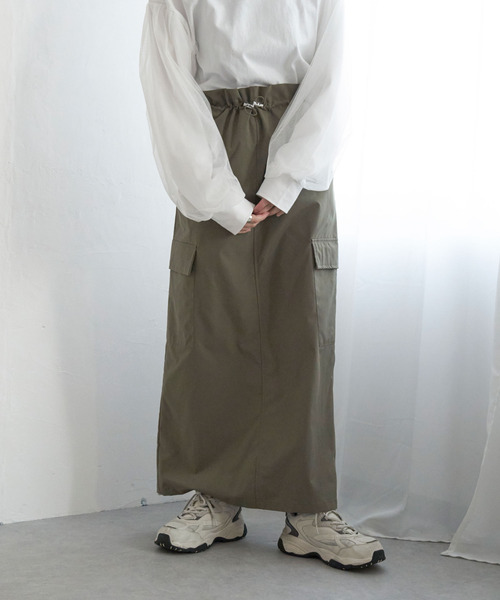 VENCEEXCHANGE（ヴァンスエクスチェンジ）の「ベネシャンギャザースカート（スカート・レディース・グリーン系その他/オフホワイト/グレー/チャコールグレー/ブラック・FREE）」の18枚目の写真