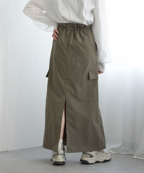 VENCEEXCHANGE（ヴァンスエクスチェンジ）の「ベネシャンギャザースカート（スカート・レディース・グリーン系その他/オフホワイト/グレー/チャコールグレー/ブラック・FREE）」の19枚目の写真