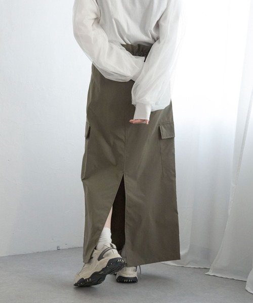 VENCEEXCHANGE（ヴァンスエクスチェンジ）の「ベネシャンギャザースカート（スカート・レディース・グリーン系その他/オフホワイト/グレー/チャコールグレー/ブラック・FREE）」の20枚目の写真