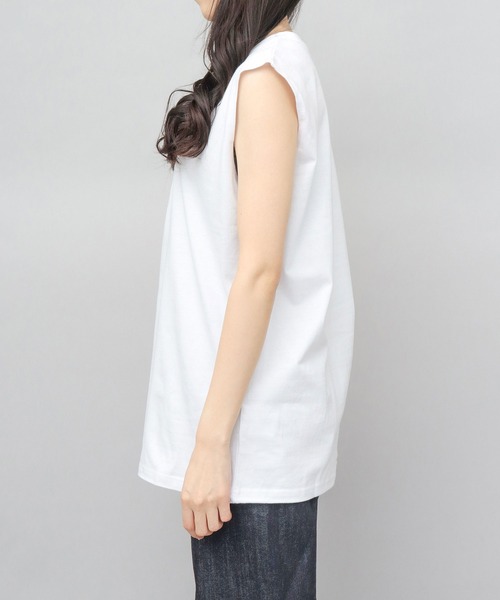 UNIVERSAL OVERALL(ユニバーサルオーバーオール)の「<2Pセット>ヘビーウェイト ワイドシルエット ノースリーブ Tシャツ(Tシャツ/カットソー・メンズ・ホワイト/ブラック・S/M/L/XL)」の16枚目の写真