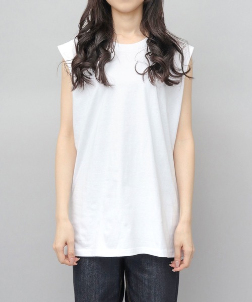 UNIVERSAL OVERALL(ユニバーサルオーバーオール)の「<2Pセット>ヘビーウェイト ワイドシルエット ノースリーブ Tシャツ(Tシャツ/カットソー・メンズ・ホワイト/ブラック・S/M/L/XL)」の17枚目の写真