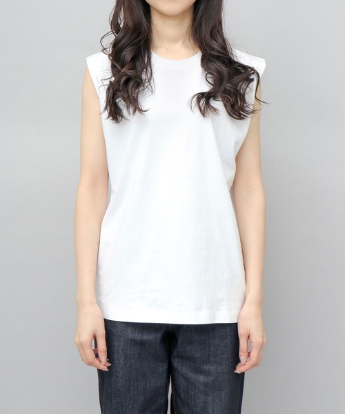 UNIVERSAL OVERALL(ユニバーサルオーバーオール)の「<2Pセット>ヘビーウェイト ワイドシルエット ノースリーブ Tシャツ(Tシャツ/カットソー・メンズ・ホワイト/ブラック・S/M/L/XL)」の13枚目の写真
