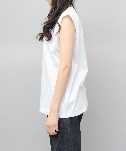 UNIVERSAL OVERALL(ユニバーサルオーバーオール)の「<2Pセット>ヘビーウェイト ワイドシルエット ノースリーブ Tシャツ(Tシャツ/カットソー・メンズ・ホワイト/ブラック・S/M/L/XL)」の14枚目の写真