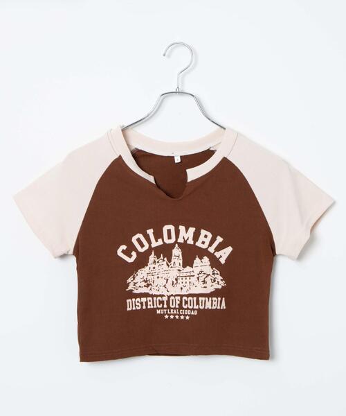 WEGO(ウィゴー)の「WEGO/リブショートCOLOMBIA T(Tシャツ/カットソー・レディース・アイボリー/ブラウン・FREE)」の16枚目の写真