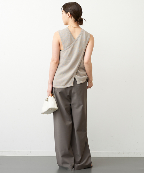 tibi(ティビ)の「*【TIBI/ティビ】 WAIST GOM ワイドパンツ(その他パンツ・レディース・カーキ・38/36)」の6枚目の写真