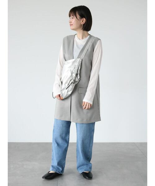 Lugnoncure（ルノンキュール）の「ジレワンピース(セットアップ可)（ワンピース・レディース・ネイビー/オフホワイト/ベージュ・F）」の10枚目の写真