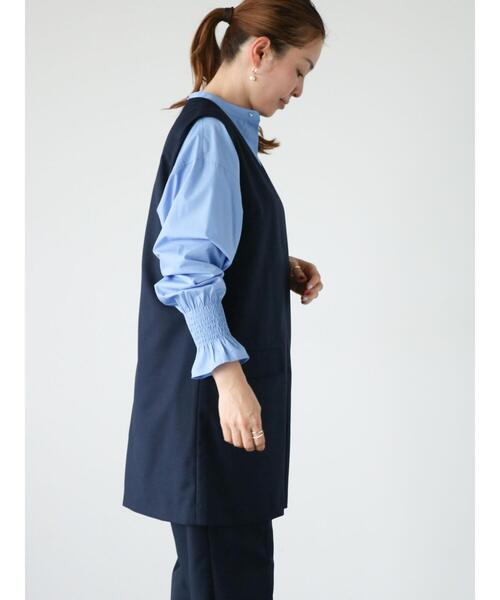 Lugnoncure（ルノンキュール）の「ジレワンピース(セットアップ可)（ワンピース・レディース・ネイビー/オフホワイト/ベージュ・F）」の19枚目の写真