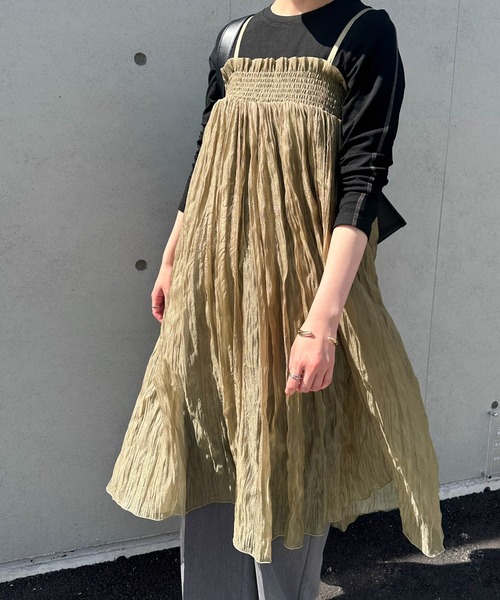 select MOCA（セレクトモカ）の「シアー2WAYワンピース（ワンピース・レディース・グレー/ブラウン・FREE）」の5枚目の写真