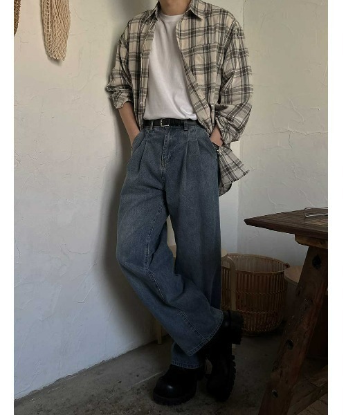 ASCLO（エジュクロ）の「ASCLO Double Tuck Denim Pants（デニムパンツ・メンズ・ライトブルー/ブラック・MEDIUM/LARGE）」の11枚目の写真