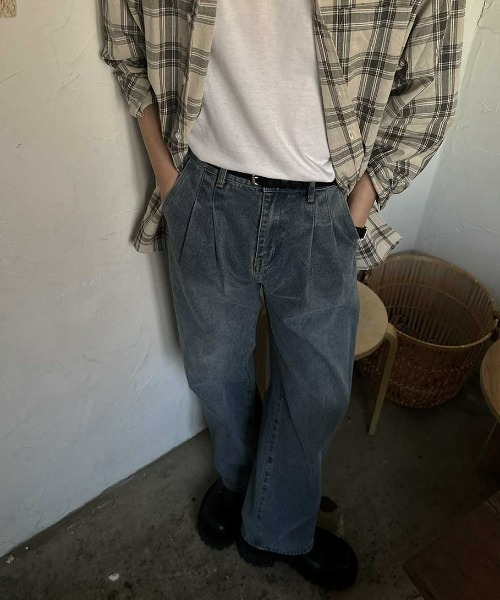 ASCLO（エジュクロ）の「ASCLO Double Tuck Denim Pants（デニムパンツ・メンズ・ライトブルー/ブラック・MEDIUM/LARGE）」の17枚目の写真