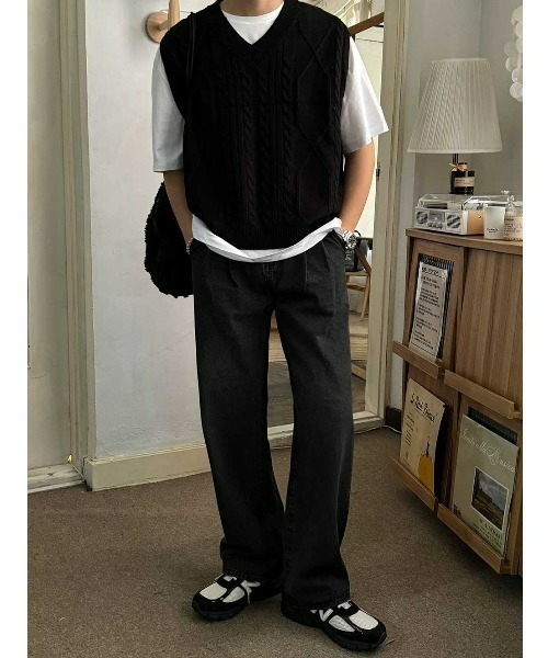 ASCLO（エジュクロ）の「ASCLO Double Tuck Denim Pants（デニムパンツ・メンズ・ライトブルー/ブラック・MEDIUM/LARGE）」の21枚目の写真