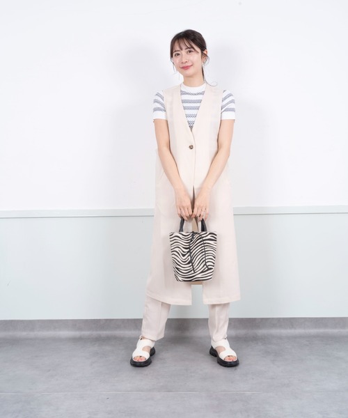 andrea cardone（アンドレアカルドネ）の「【andrea cardone/アンドレアカルドネ】レザー ミニ トートバッグ XSサイズ（ショルダーバッグ・レディース・シルバー/ピンクゴールド/ブラック/ホワイト/ベージュ/ゼブラ・FREE）」の10枚目の写真