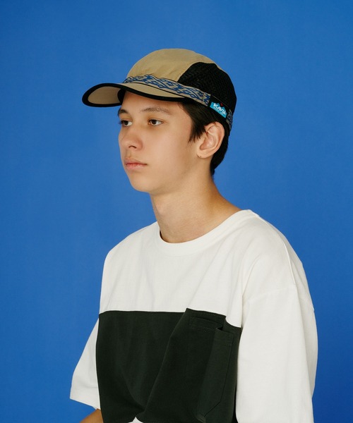 KAVU（カブー）の「KAVU/カブー Side Mesh Strap Cap/サイドメッシュストラップキャップ（キャップ・メンズ・ベージュ/ブラック/ネイビー/パープル/イエロー・FREE）」の7枚目の写真