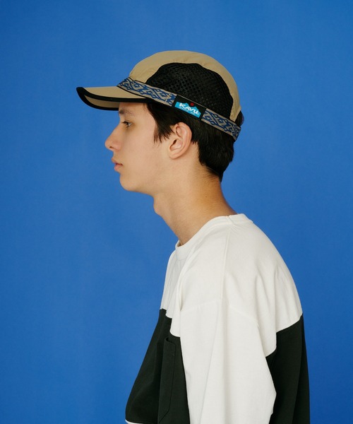 KAVU（カブー）の「KAVU/カブー Side Mesh Strap Cap/サイドメッシュストラップキャップ（キャップ・メンズ・ベージュ/ブラック/ネイビー/パープル/イエロー・FREE）」の6枚目の写真