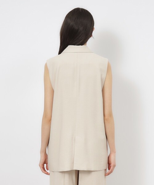 OPAQUE.CLIP（オペークドットクリップ）の「◆セットアップ対応 テーラードジレ【手洗い可】（ベスト・レディース・ライトベージュ/ブラウン系/ネイビー・40/38）」の13枚目の写真