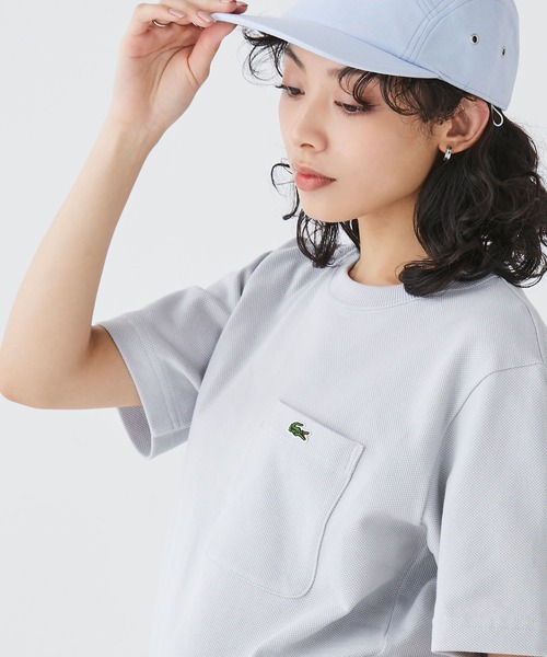 LACOSTE(ラコステ)の「鹿の子地ポケット半袖Tシャツ(Tシャツ/カットソー・メンズ・グレー/ブラック/モスグリーン/ホワイト/ネイビー/ストーン/ライトピンク/カーキ/ダークブラウン・3/5/4/2/6)」の18枚目の写真