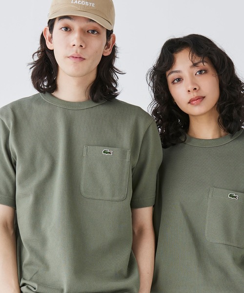 LACOSTE(ラコステ)の「鹿の子地ポケット半袖Tシャツ(Tシャツ/カットソー・メンズ・グレー/ブラック/モスグリーン/ホワイト/ネイビー/ストーン/ライトピンク/カーキ/ダークブラウン・3/5/4/2/6)」の21枚目の写真