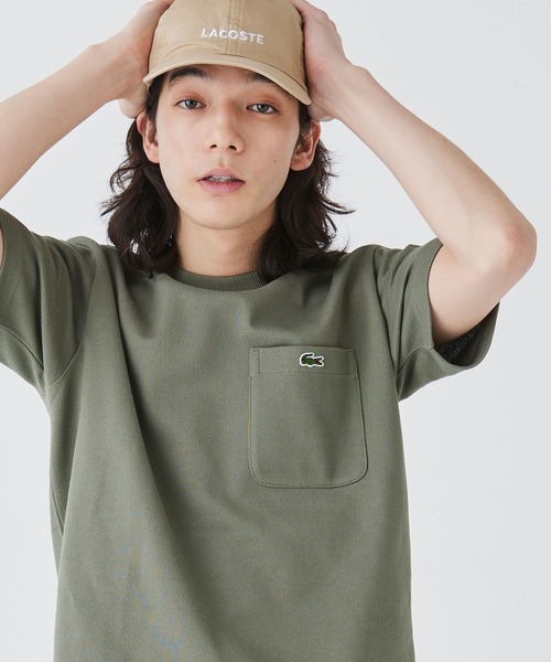 LACOSTE(ラコステ)の「鹿の子地ポケット半袖Tシャツ(Tシャツ/カットソー・メンズ・グレー/ブラック/モスグリーン/ホワイト/ネイビー/ストーン/ライトピンク/カーキ/ダークブラウン・3/5/4/2/6)」の19枚目の写真