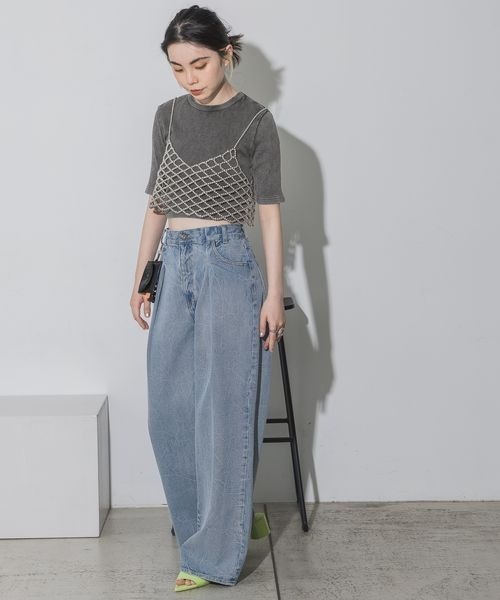 JEANASIS（ジーナシス）の「スノーダイリブクロップドSS/115352（T